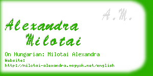 alexandra milotai business card
